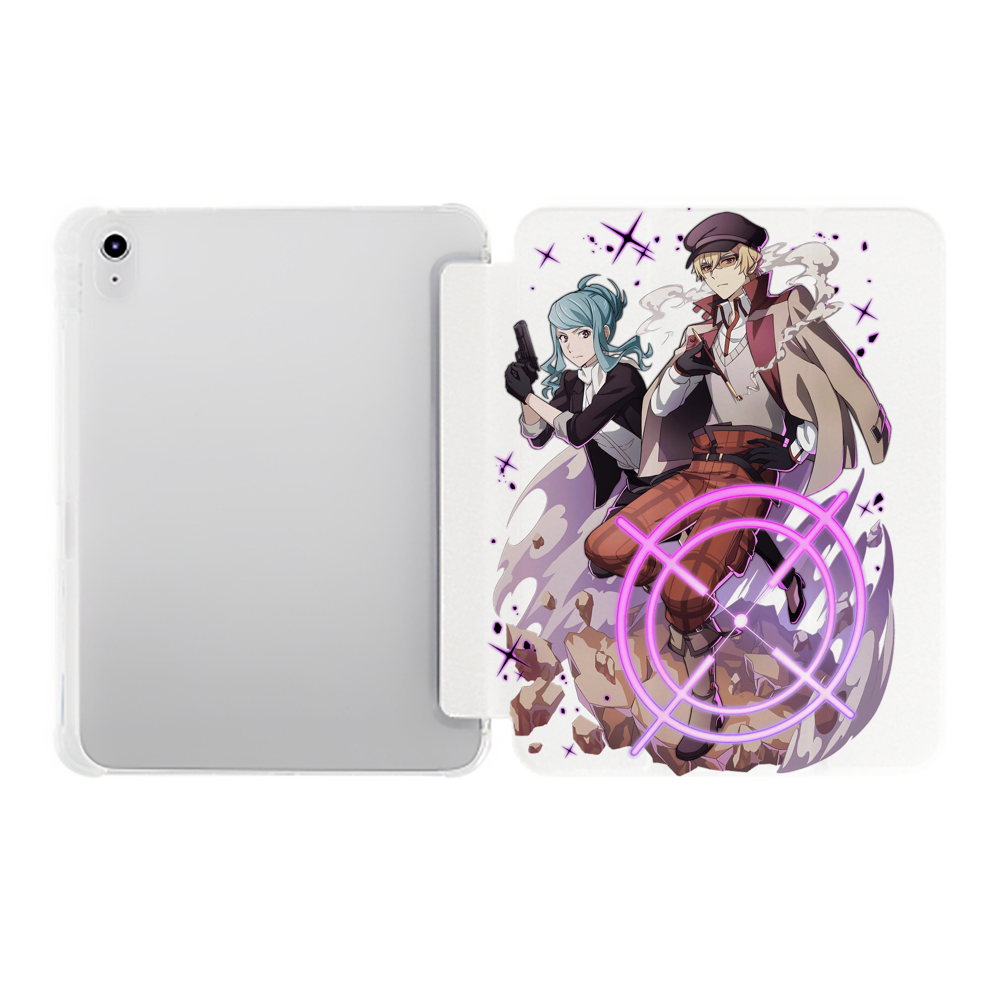 （画像用） 文豪ストレイドッグス Bungo Stray Dogs IPad ケース ペン収納付き 三つ折りスタンド PUレザー×シリコン 対応機種9.5/10.5/10.9インチ
